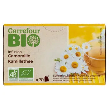 Carrefour Bio Ekologiczna herbatka ziołowa rumianek 30 g (20 x 1,5 g)