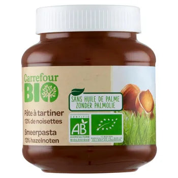 Carrefour Bio Krem do smarowania z orzechami laskowymi i kakao 350 g