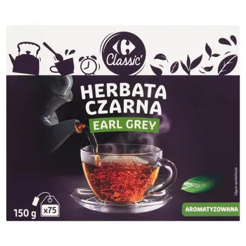 Carrefour Classic Earl Grey Herbata czarna 150 g (75 x 2 g)
