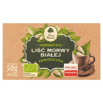 Dary Natury Ekologiczna herbatka liść morwy białej 50 g (25 x 2,0 g)