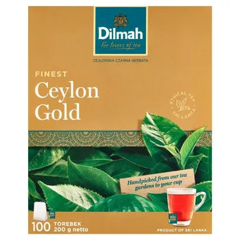 Dilmah Ceylon Gold Cejlońska czarna herbata 200 g (100 x 2 g)