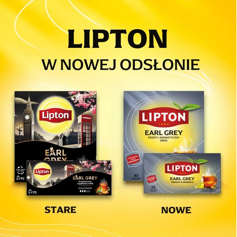 Lipton Earl Grey Herbata czarna aromatyzowana 75 g (50 torebek)